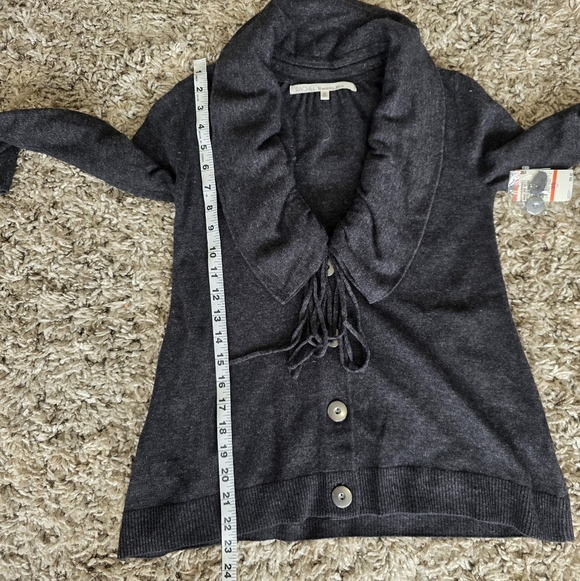 NWT Rachel Roy Grey Ruffle Cardigan Sweater Size XS - Picture 10 of 10